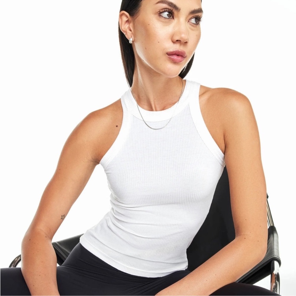 White Bandier WSLY Ribbed Tank Top NEW WITH TAG!